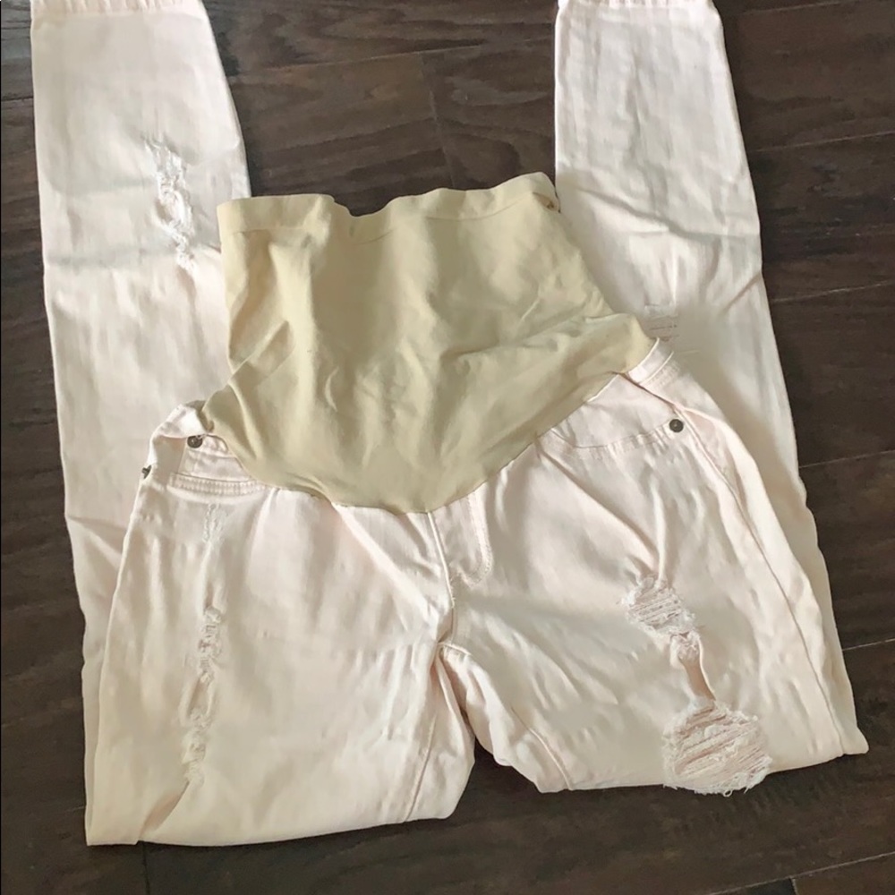 Maternity distressed jeggings/jeans